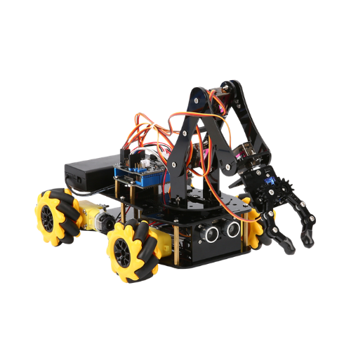 DIY Robotic Arm Car Kit ESP32 Remote Control Smart Robot Vehicle STEM Coding Programming Educational Learning for Arduino