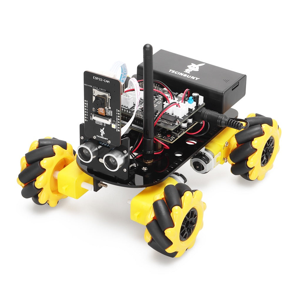 DIY Robotic Arm Car Kit ESP32 Remote Control Smart Robot Vehicle STEM Coding Programming Educational Learning for Arduino
