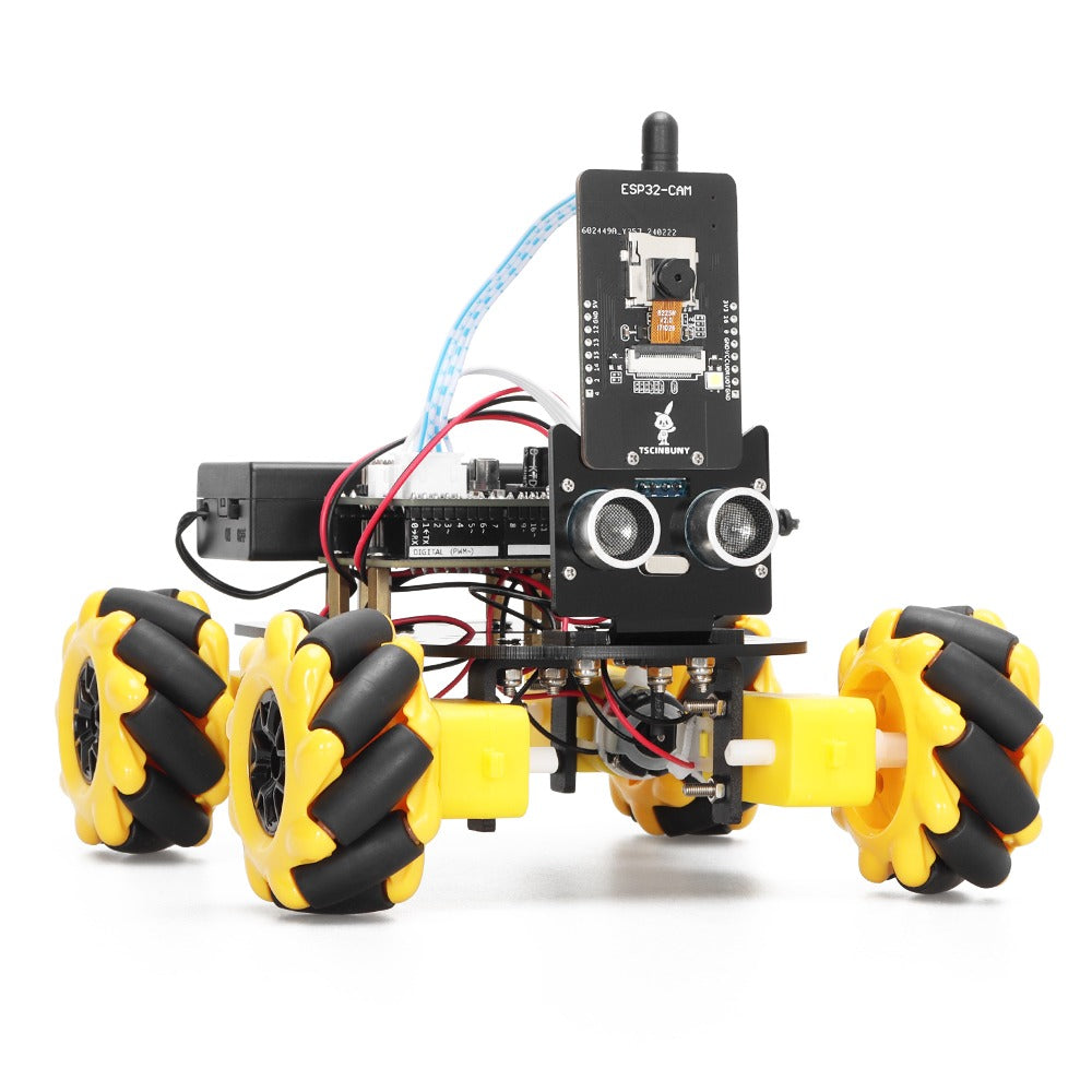 DIY Robotic Arm Car Kit ESP32 Remote Control Smart Robot Vehicle STEM Coding Programming Educational Learning for Arduino