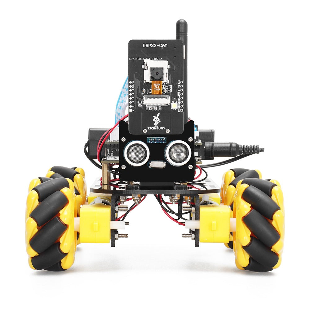 DIY Robotic Arm Car Kit ESP32 Remote Control Smart Robot Vehicle STEM Coding Programming Educational Learning for Arduino