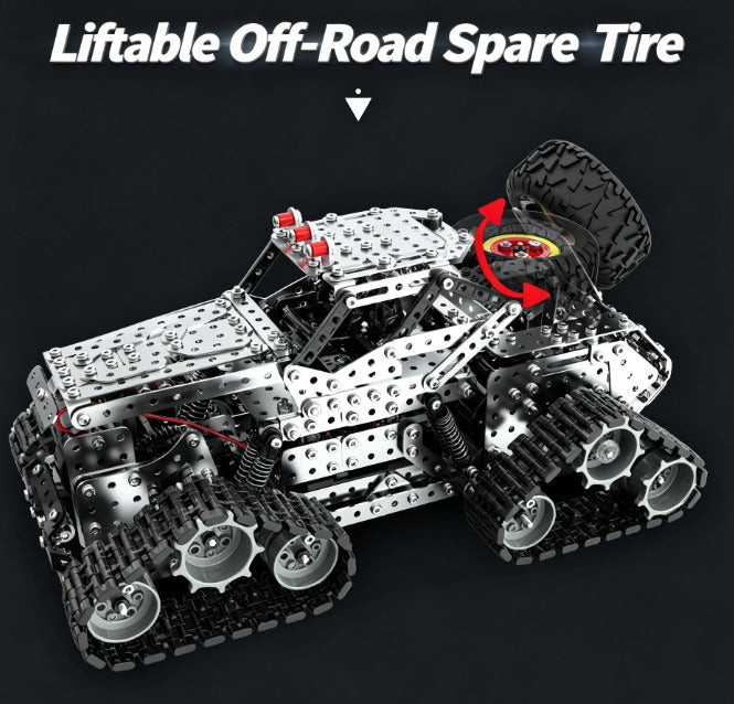 BrightForge SteelRover 1929™ | 1,929-Piece Metal Remote-Controlled All-Terrain Crawler STEM Building Kit