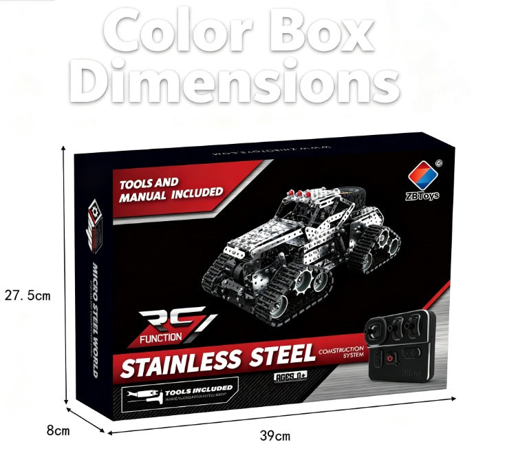 BrightForge SteelRover 1929™ | 1,929-Piece Metal Remote-Controlled All-Terrain Crawler STEM Building Kit