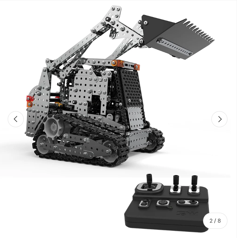 BrightForge SteelLoader RC | Remote-Controlled Metal Crawler Loader STEM Engineering Building Kit