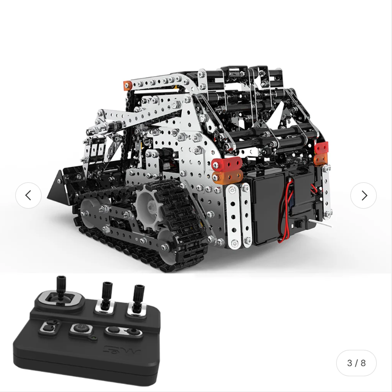 BrightForge SteelLoader RC | Remote-Controlled Metal Crawler Loader STEM Engineering Building Kit