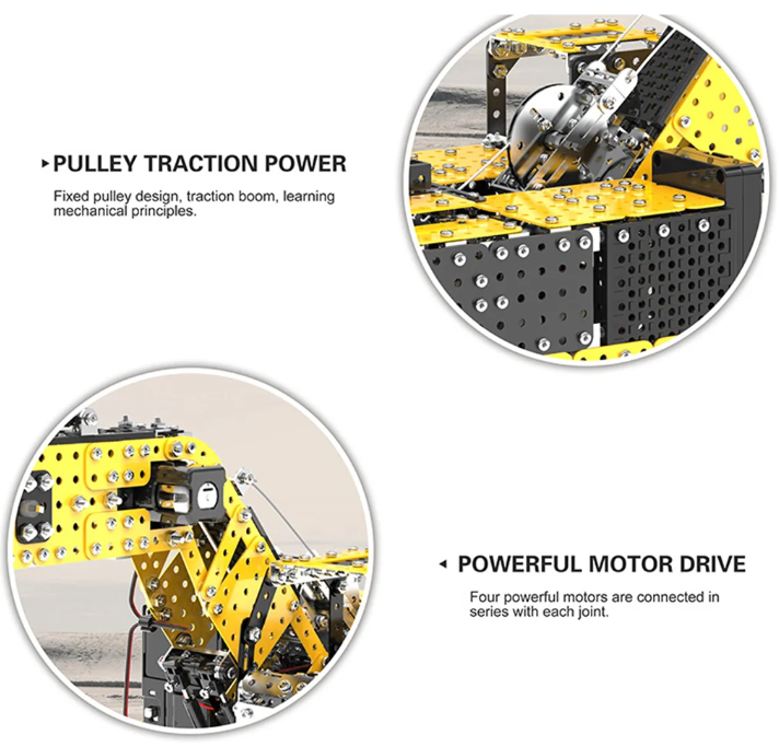 BrightForge TitanDigger 12™ | 12-Channel Remote-Controlled Alloy Excavator STEM Engineering Building Kit